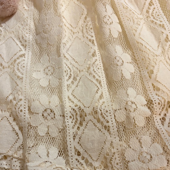 Cupshe Cream Lace High Low Maxi Dress - Picture 8 of 8